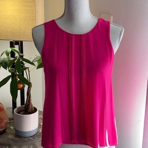 NWOT Naked Zebra Neon Pink Top with Gold Buttons Down the Back size S